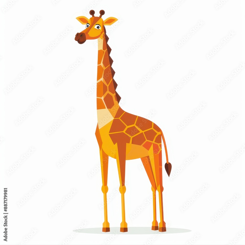 Cute cartoon giraffe illustration. Cute cartoon giraffe illustration.