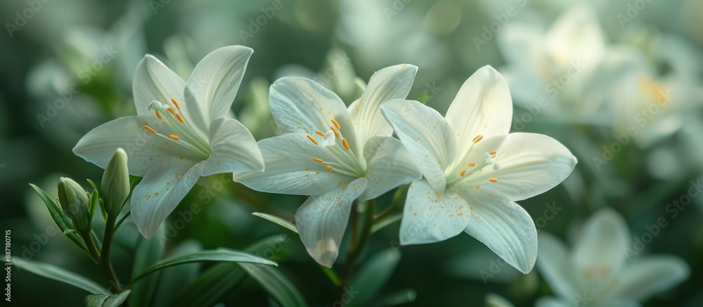 Fototapeta premium White Lilies in Soft Focus