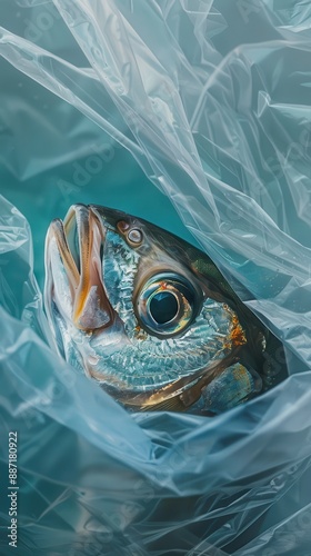 Fish Trapped in Plastic.