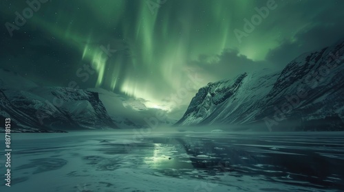 Remote areas aurora borealis enhanced through editing