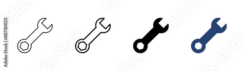Wrench icon set. repair icon vector. tools icon vector