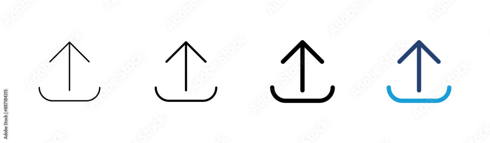 Upload icon set. load data symbol Upload icon set. load data symbol