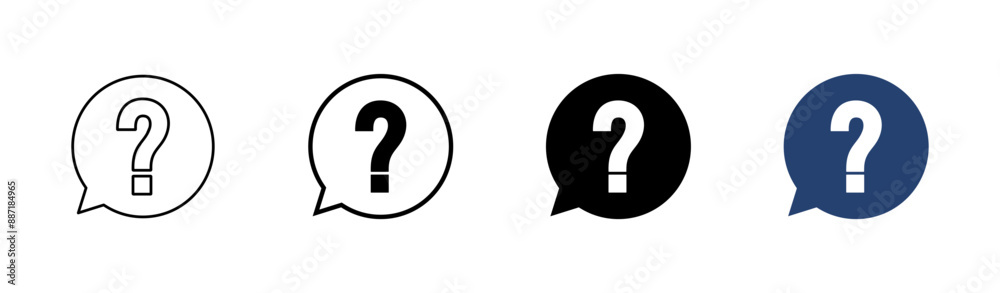 Question icon set. question mark icon vector. Question icon set. question mark icon vector.