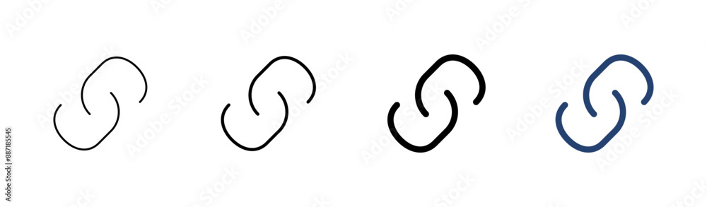 Link icon set. Hyperlink chain symbol. Link icon set. Hyperlink chain symbol.