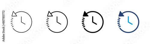 History icon set. recent event history