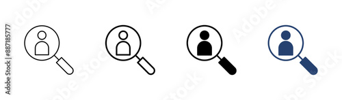 Hiring icon set. Search job vacancy icon. Human resources concept. Recruitment