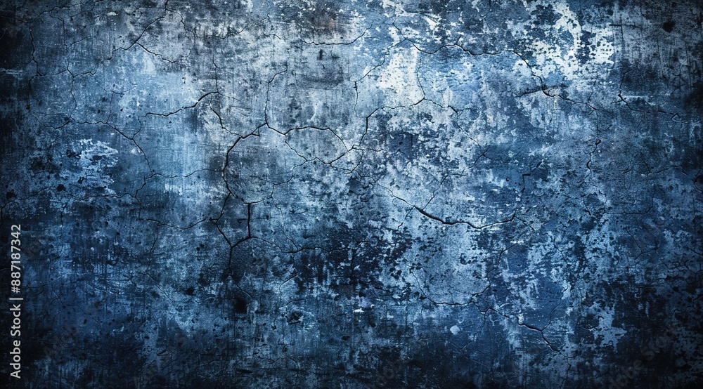 Obraz premium blue grunge wall