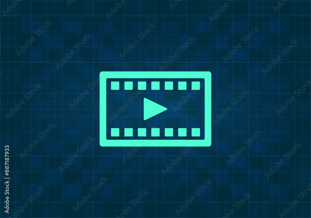 Fototapeta premium vector illustration on blue background