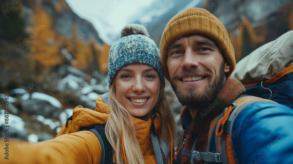 A Couple Taking Selfies During Their Trip, Capturing Beautiful Memories. Perfect Representation of Travel, Love, and Cherished Moments. A Couple Taking Selfies During Their Trip, Capturing Beautiful Memories. Perfect Representation of Travel, Love, and Cherished Moments.