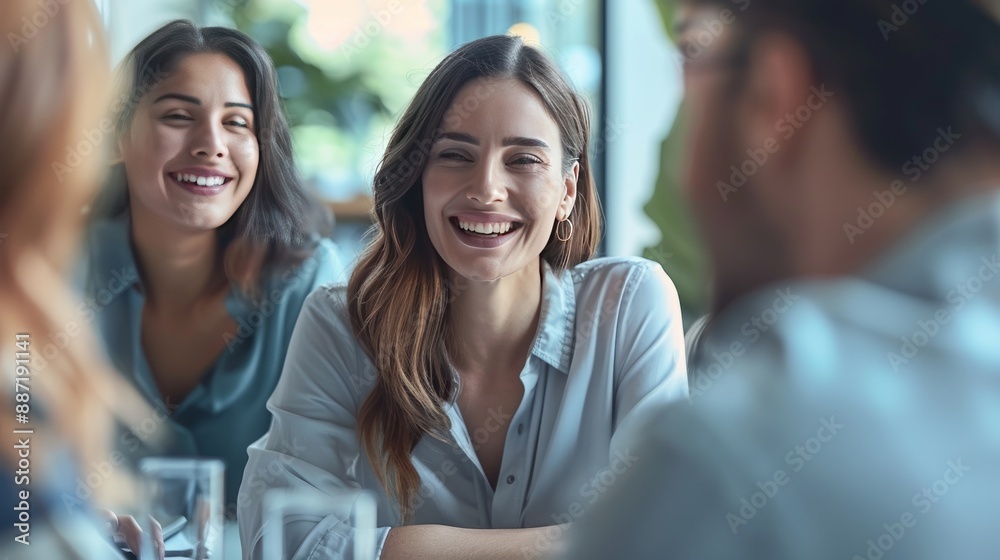 A group of business people sitting around a table. Generate AI image A group of business people sitting around a table. Generate AI image