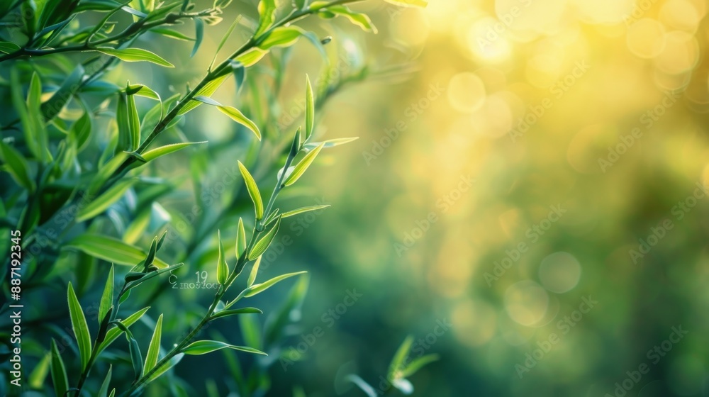 Sunlight Through Green Leaves