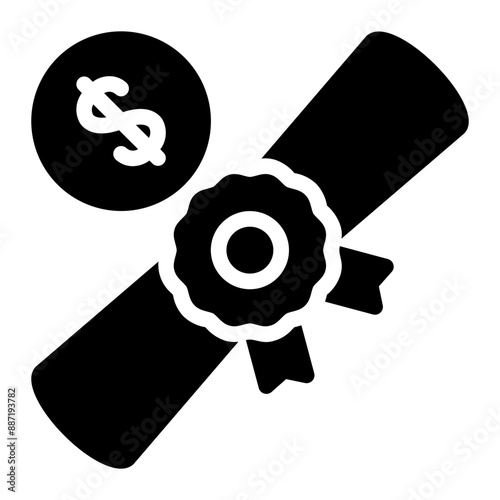 scholarship glyph icon
