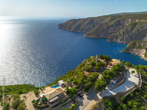 Beautiful aerial view over Kampi area in Zakynthos island, Greece