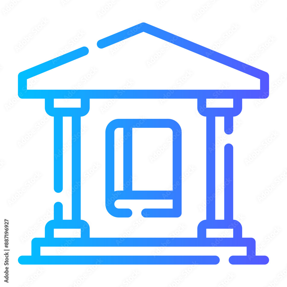 library gradient icon library gradient icon