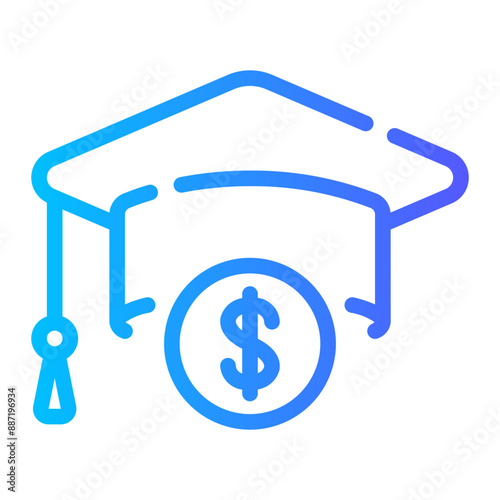 mortarboard gradient icon