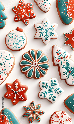 cookies and bread in an illustrator doodle graphic style