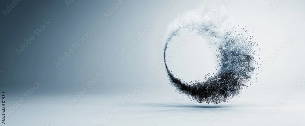 Fototapeta premium Artistic Yin-Yang design with gentle natural light and spacious abstract copy space