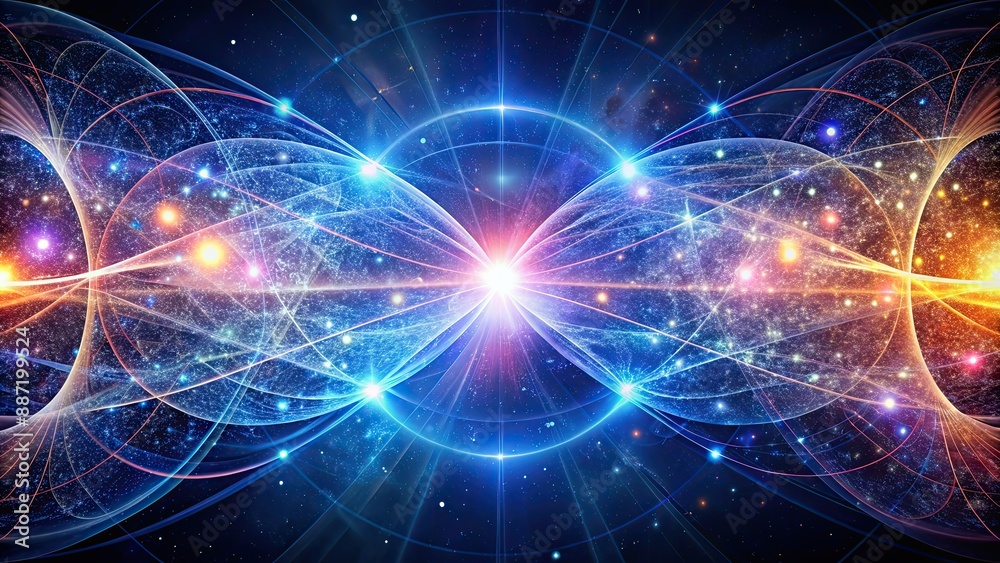 Abstract digital representation of quantum entanglement, technology, futuristic, abstract, digital Abstract digital representation of quantum entanglement, technology, futuristic, abstract, digital