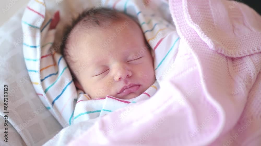 baby sun sleeping newborn close-up lifestyle. newborn a baby sleeping lying in bed looking at the camera close-up. motherhood family kid dream concept. newborn sleeping close eyes portrait baby sun sleeping newborn close-up lifestyle. newborn a baby sleeping lying in bed looking at the camera close-up. motherhood family kid dream concept. newborn sleeping close eyes portrait
