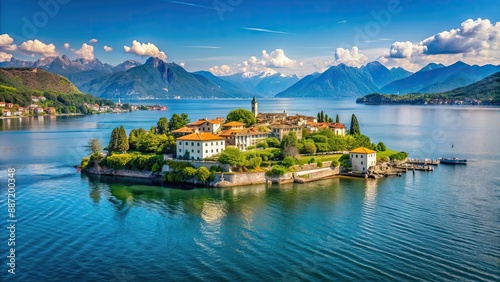 Expansive view of Isola dei Pescatori, Isola Bella