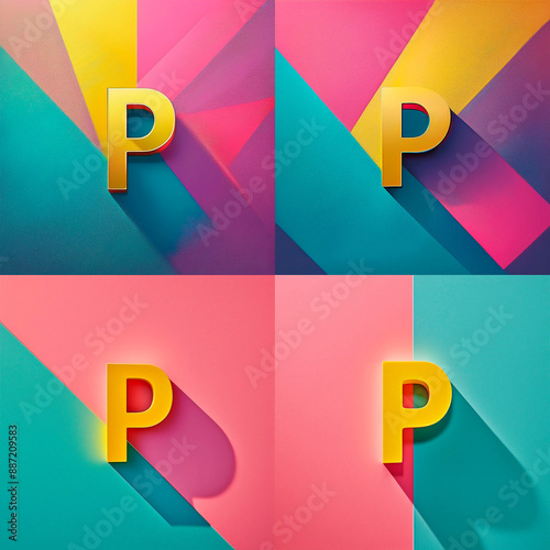 Pack x 4, Colorful Cardstock Letters: Varied Fonts and Pastel Colors for the Complete Alphabet and Additional Symbols, A B C D E F G H I J K M N L LL O P Q R  S T U V W X Y Z ? photo