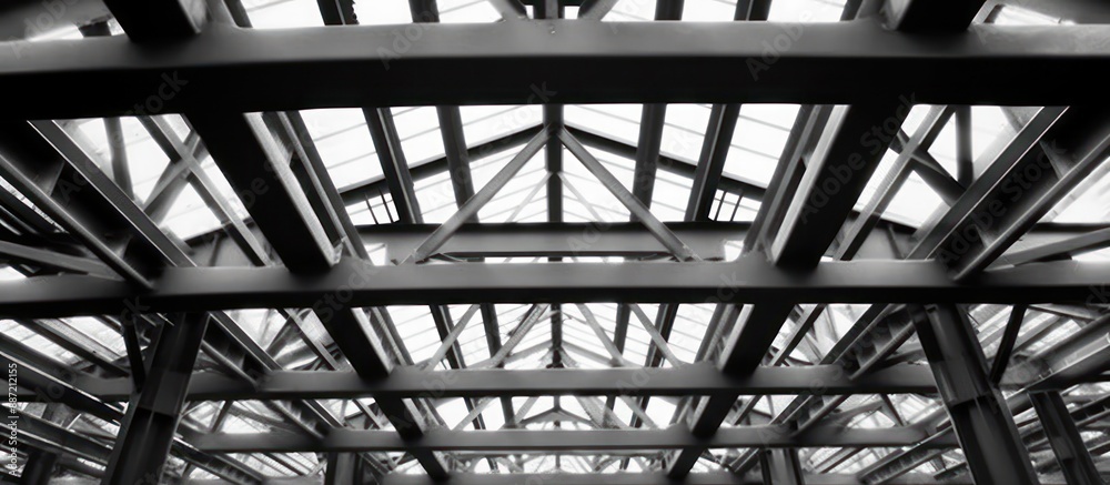 Black and White Abstract Steel Structure Black and White Abstract Steel Structure