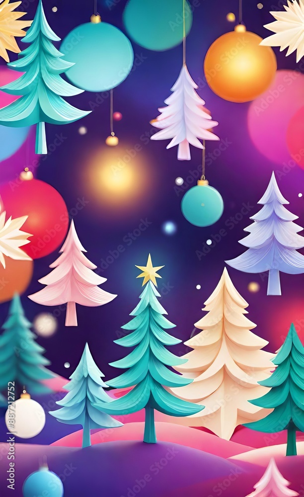 christmas background with christmas tree and snowflakes christmas background with christmas tree and snowflakes