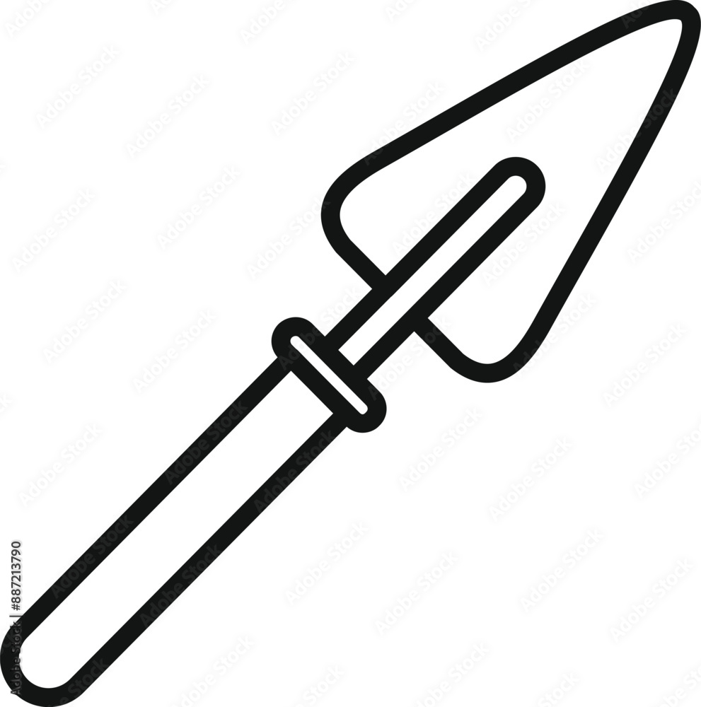 Construction worker tool spatula plastering cement on a white background Construction worker tool spatula plastering cement on a white background