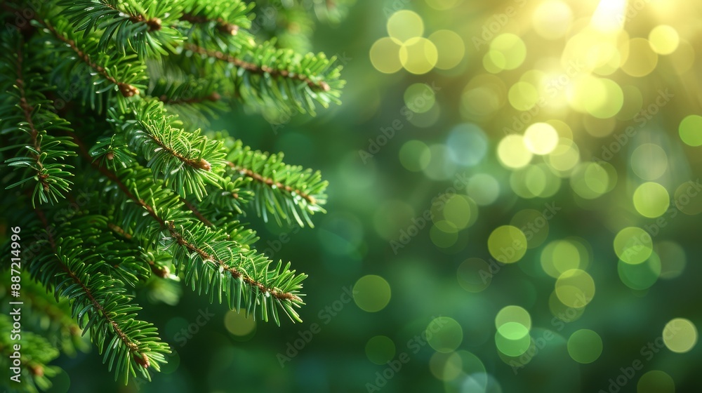 A green nature background with blur and bokeh.
