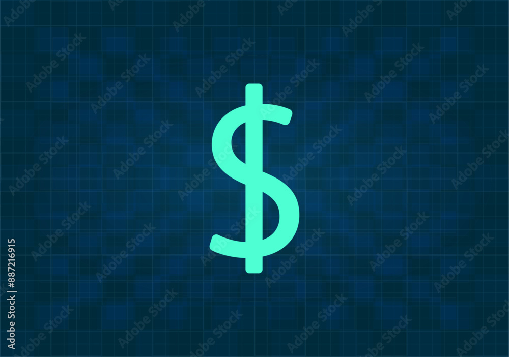 Obraz premium Vector icon on blue background