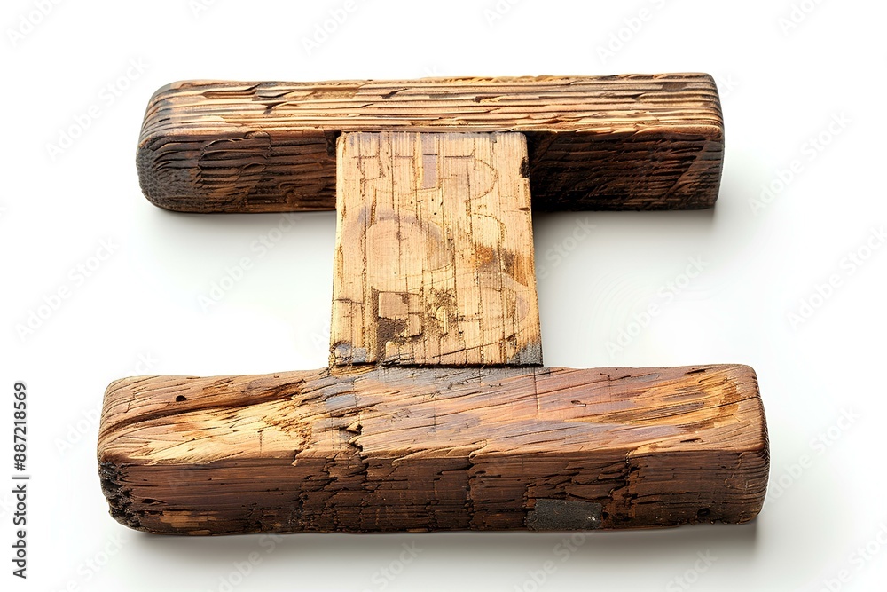 Fototapeta premium A close up of a wooden cross on a white surface