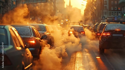 Air pollution is toxic, PM2.0, traffic jams here