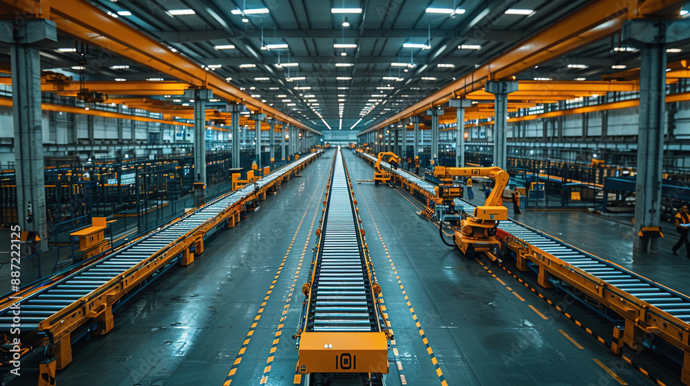 Fototapeta premium large industrial production factory background