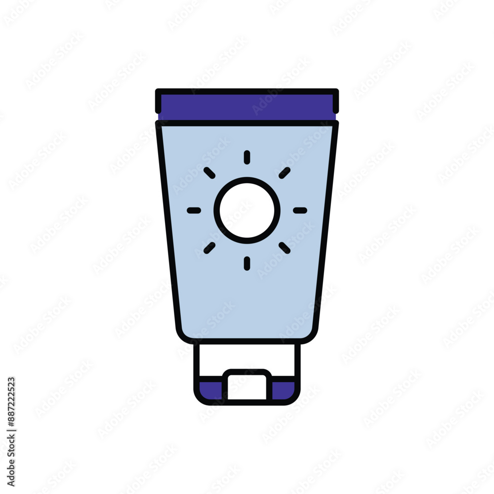 Suncream icon design with white background stock illustration Suncream icon design with white background stock illustration