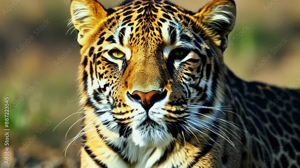 Intense Gaze of a Majestic Tiger Intense Gaze of a Majestic Tiger