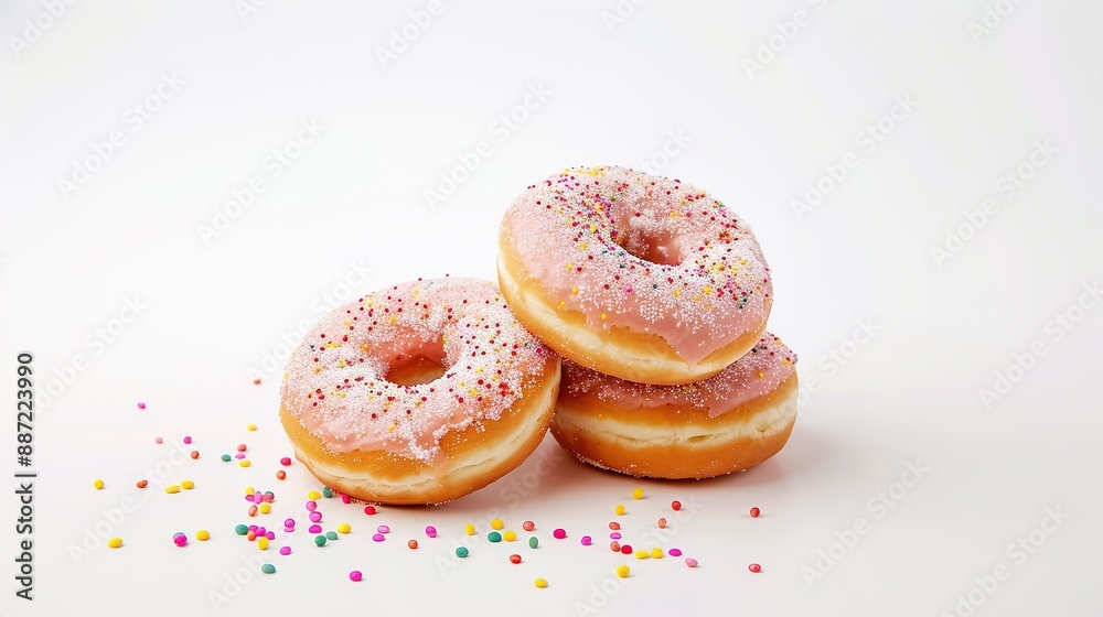 Pile of Donuts on White Background Pile of Donuts on White Background