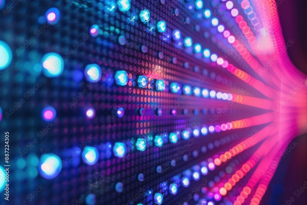 Glowing LED Lights. Futuristic technology concept Glowing LED Lights. Futuristic technology concept