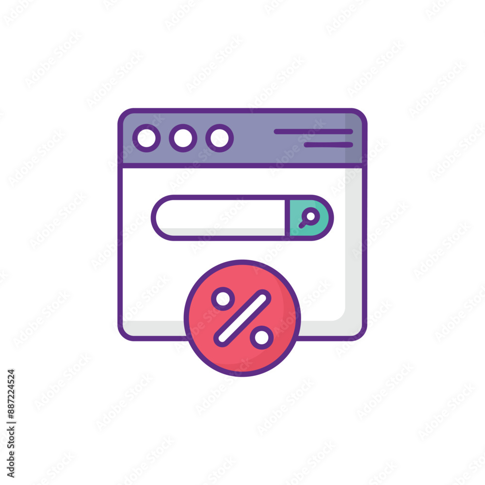 Obraz premium Discount icon design with white background stock illustration