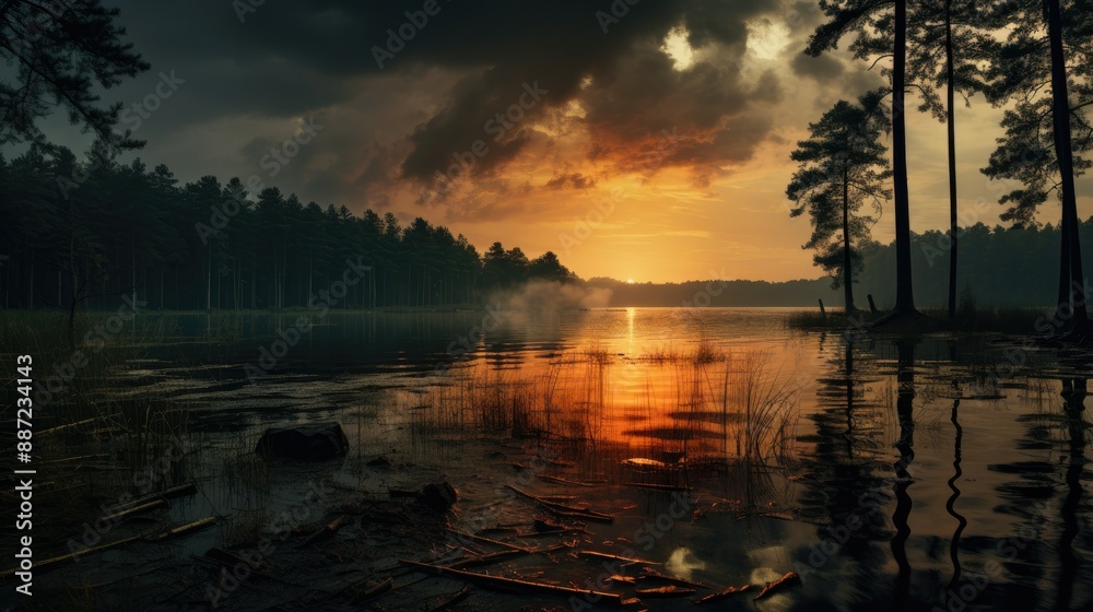 beautiful nature landscape panoramic photo