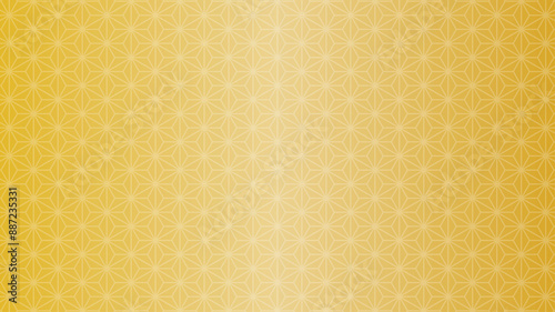 麻の葉　金色　背景　和柄　ベクター