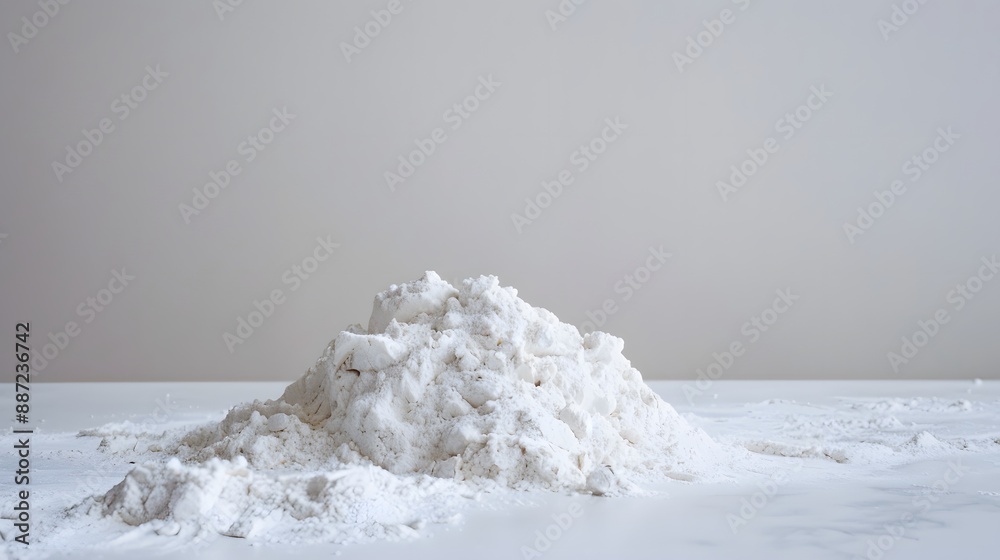Heap of flour on white background. Heap of flour on white background.