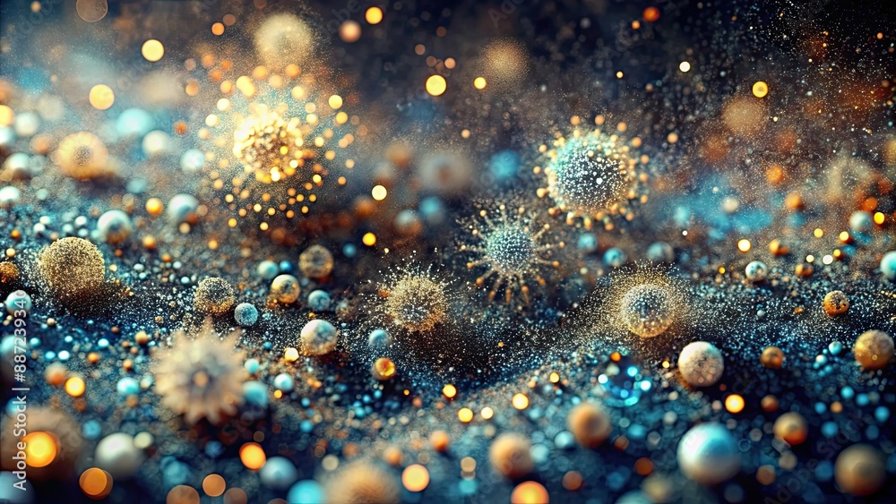 Fototapeta premium Close-up photo showing the intricate world of dust particles
