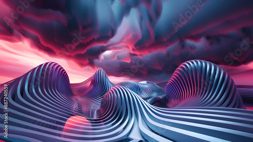 futuristic spiral line structure background