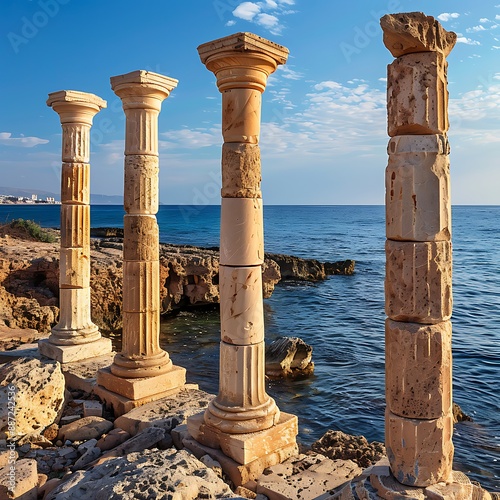 Ruins of the ancient city of Chersonesos, Sevastopol, Crimea photo