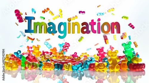 Fantasy and idea symbol created in Gummy Bear Typography.