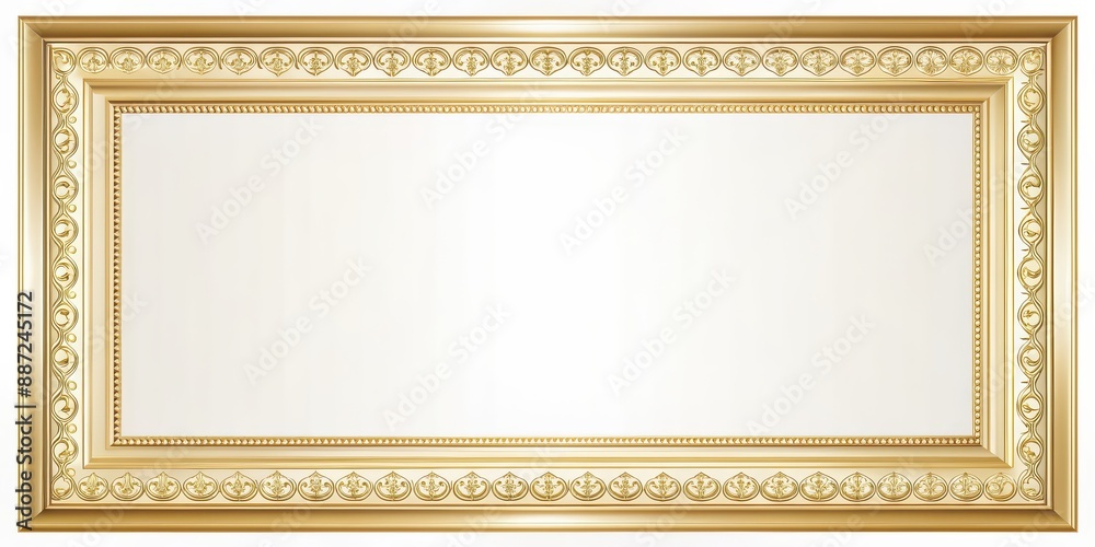 A4 paper in an elegant gold frame , elegant, minimalist, stationery, decoration, office supplies, design, classy, display A4 paper in an elegant gold frame , elegant, minimalist, stationery, decoration, office supplies, design, classy, display