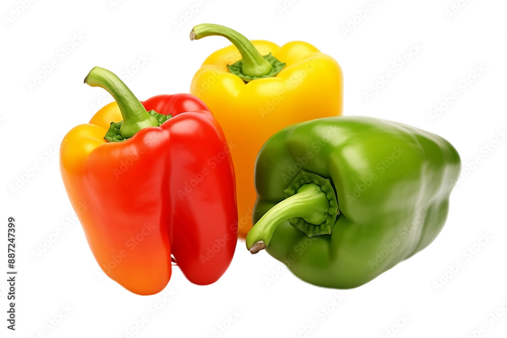 Colorful Bell Peppers Display On PNG Background Colorful Bell Peppers Display On PNG Background