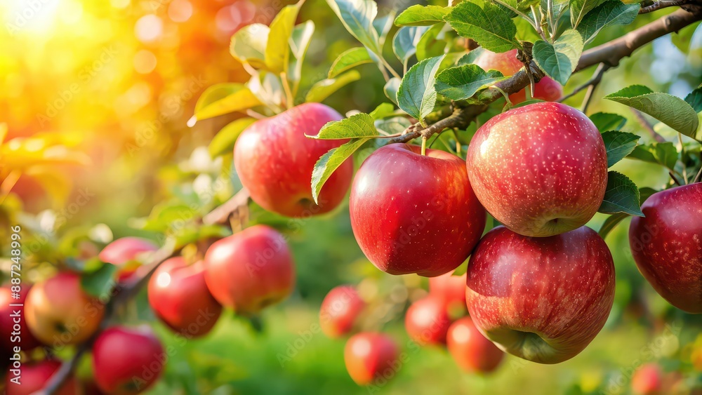 Branch with ripe apples ready for harvesting in an apple orchard , Apples, Orchard, Harvest, Branch, Ripe, Fruit, Farm, Fall Branch with ripe apples ready for harvesting in an apple orchard , Apples, Orchard, Harvest, Branch, Ripe, Fruit, Farm, Fall