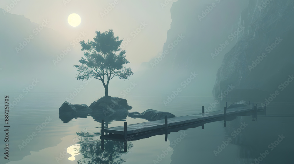 Fototapeta premium Minimalist realistic setup