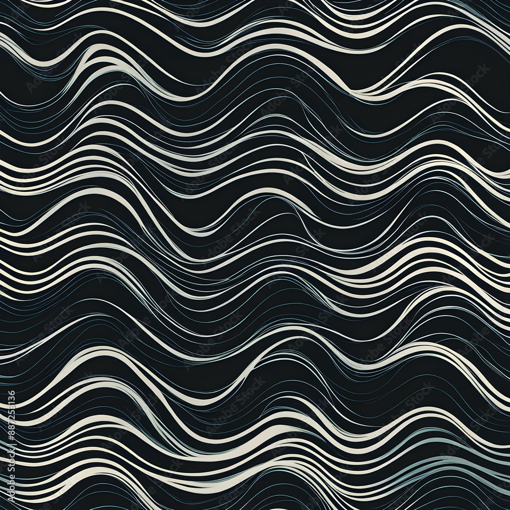 a seamless pattern of abstract dark waves